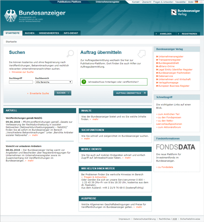 Firmen-API Bundesanzeiger