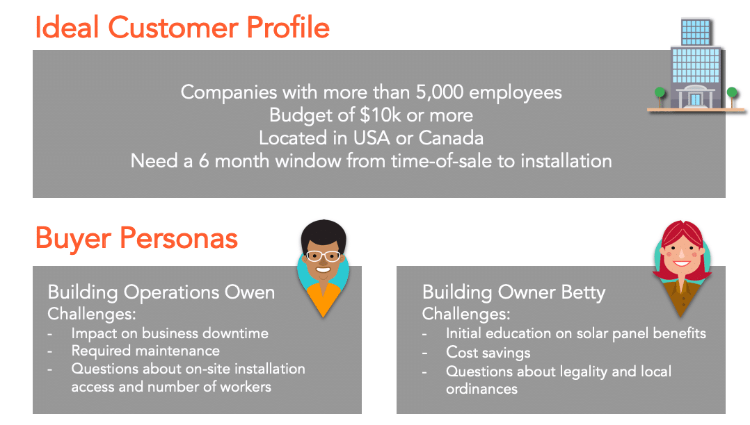 Example Ideal Customer Profile and Buyer Persona