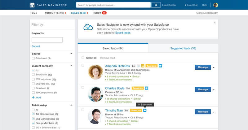 LinkedIn Sales Navigator LinkedIn Sales Navigator zur B2B-Leadgenerierung