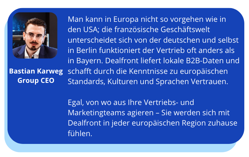 Zitat Bastian Karweg, CEO Dealfront