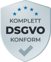 Komplett DSGVO-konform Badge