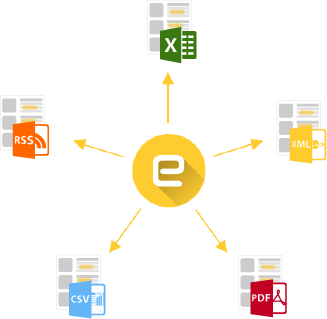 Viele Export-Formate Viele Export-Formate