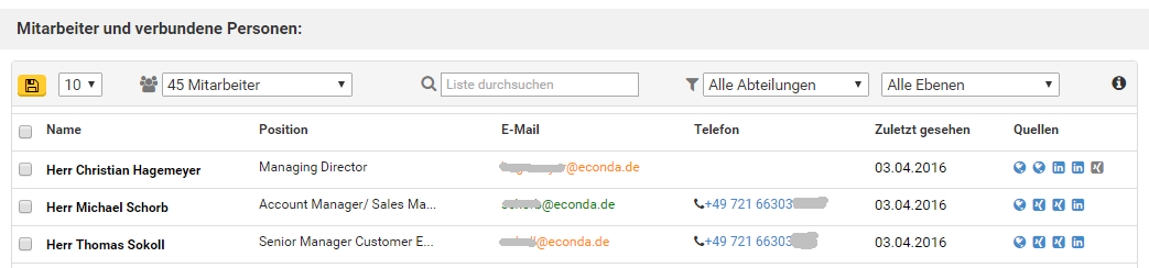 Mitarbeiter zu econda Mitarbeiter zu econda